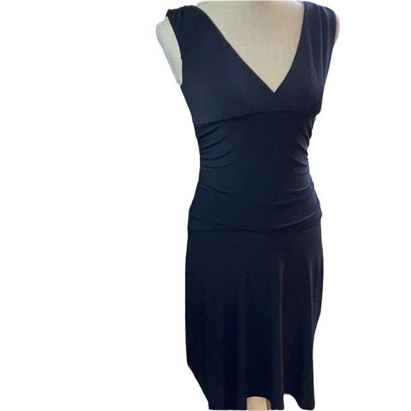 Dresses & Skirts - Assa Black V Neck Formal Midi dress